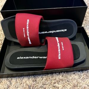 alexander wang red slides